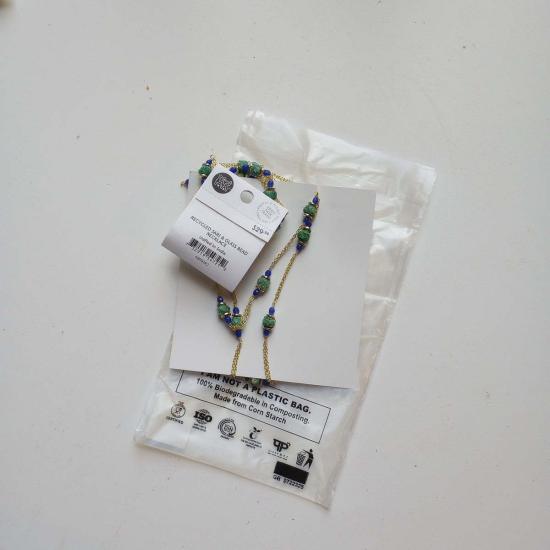  Ten Thousand Villages 목걸이/팬던트 만 개의 마을 재활용 사리 & 유리구슬 목걸이 - Ten Thousand Villages