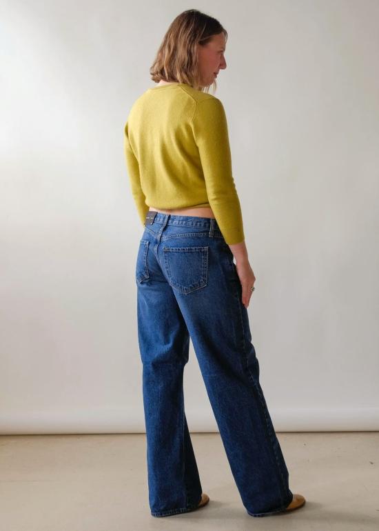  저스트 블랙 데님 데님 팬츠 로우라이즈 슬라우치 진 - JUST BLACK DENIM