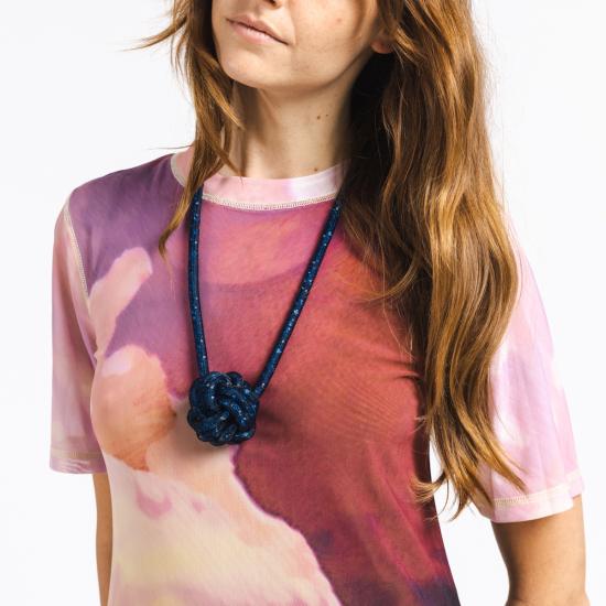  Peppercotton 목걸이/팬던트 페퍼코튼 카프리 매듭 목걸이 네이비