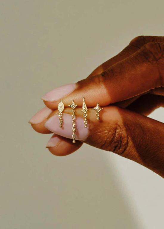  Metier Jewelry 이어링 메티에 주얼리 달라 드롭렛 마퀴즈 비즈 스터드 - OTHER BRANDS