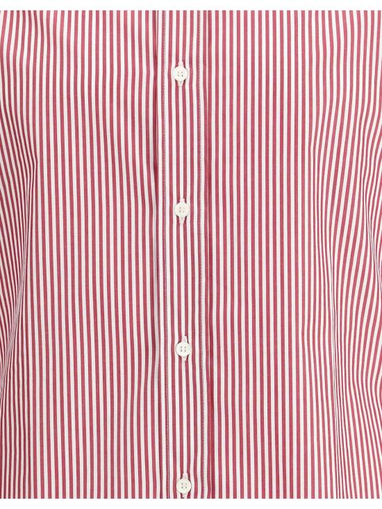  브루넬로 쿠치넬리 긴팔 셔츠 스트라이프 긴팔 면 - BRUNELLO CUCINELLI