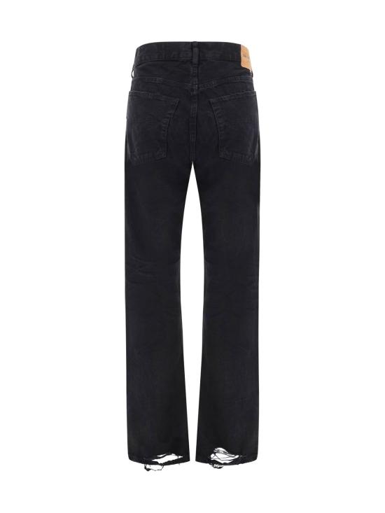  발렌시아가 데님 팬츠 로우 웨이스트 스트레이트 진 라이트웨이트 블랙 - BALENCIAGA