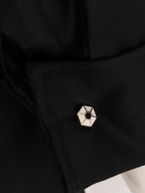  막스마라 블라우스 맥스 마라 패러데이 롱 코튼 블라우스 블랙 - MAX MARA