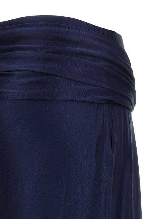  파코라반 롱 스커트 라반느 피어싱 미디 스커트 블루 - PACO RABANNE