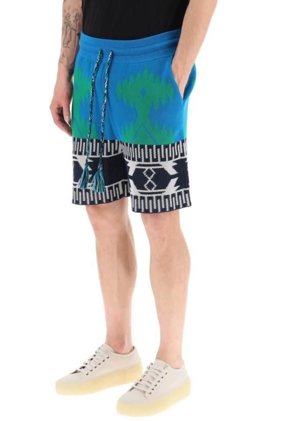  알라누이 숏팬츠 코튼 피케 아이콘 버뮤다 쇼츠 멀티컬러 - ALANUI