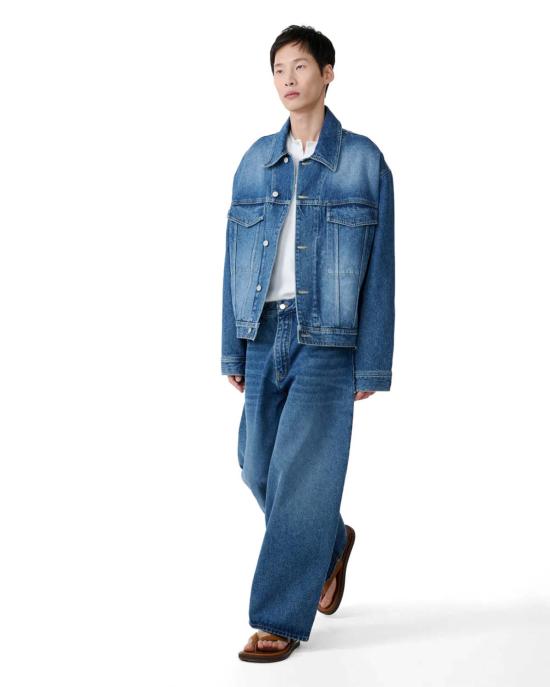  스튜디오 니콜슨 데님 자켓 스타인 클래식 데님 재킷 워싱 인디고 - STUDIO NICHOLSON