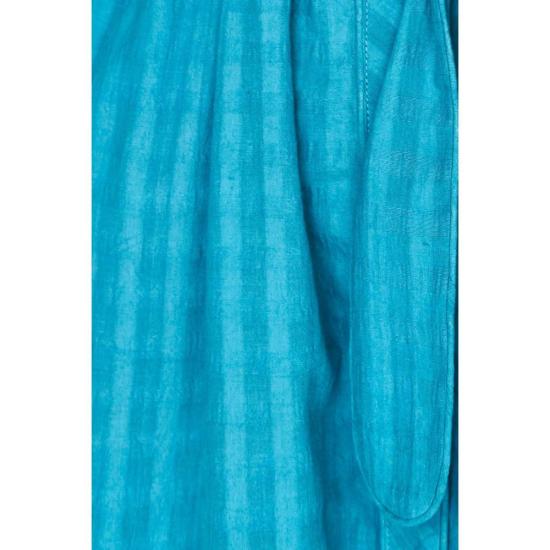  머스 롱 원피스 미르스 비엔나 핀턱 드레스 아주르 도비 - MIRTH