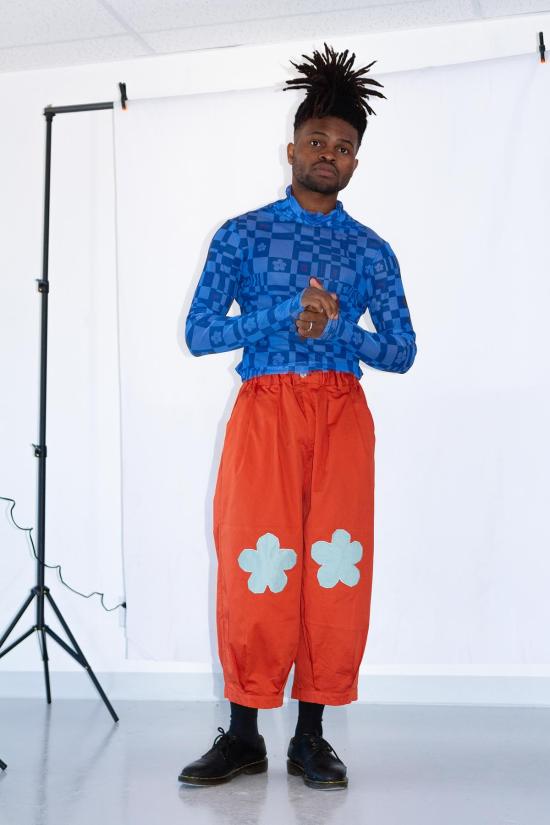  메리 로 스트레이트 팬츠 플라워 파워 팬츠 - MARY LO