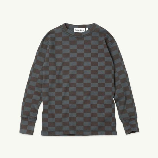  [키즈] Main Story 트레이닝 상의 키즈 메인 스토리 립  플럼 키튼 체크