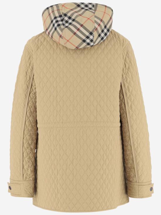  버버리 자켓 베이지 나일론 패딩 재킷 - BURBERRY