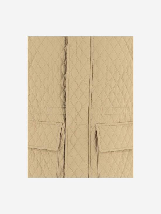  버버리 자켓 베이지 나일론 패딩 재킷 - BURBERRY