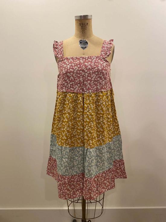  Conrado 숏 원피스 콘라도 포지 러플 소매 티어드 미니 플로럴 보헤미안 드레스 - OTHER BRANDS