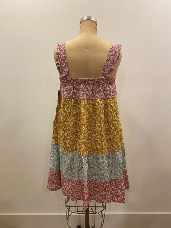  Conrado 숏 원피스 콘라도 포지 러플 소매 티어드 미니 플로럴 보헤미안 드레스 - OTHER BRANDS