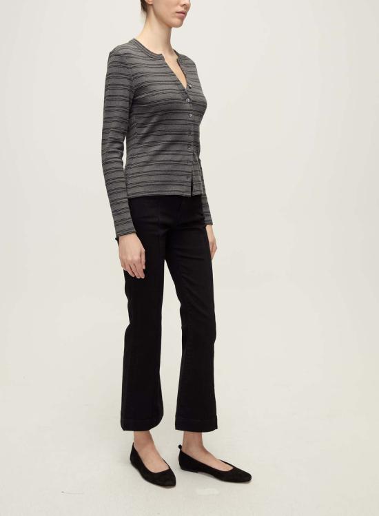  베로니카비어드 데님 팬츠 베로니카 비어드 카슨 H/R 앵클 플레어 진 오닉스 - VERONICA BEARD