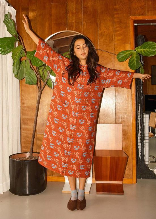  에이스 앤 지그 롱 원피스 에이스 & 지그 니에베스 드레스 버드케이지 - ACE & JIG