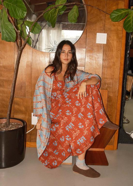  에이스 앤 지그 롱 원피스 에이스 & 지그 니에베스 드레스 버드케이지 - ACE & JIG