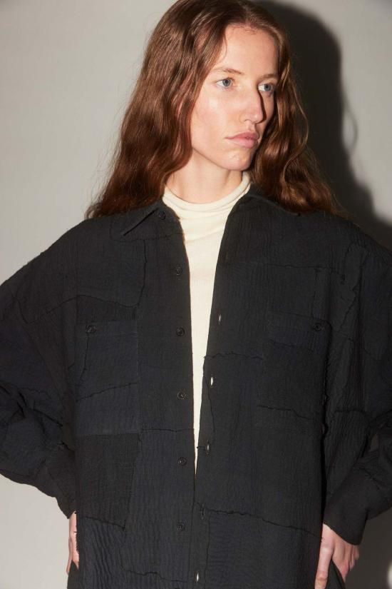  일레븐 일레븐 자켓 11.11  패치워크 셔츠 재킷 - 11.11 ELEVEN ELEVEN