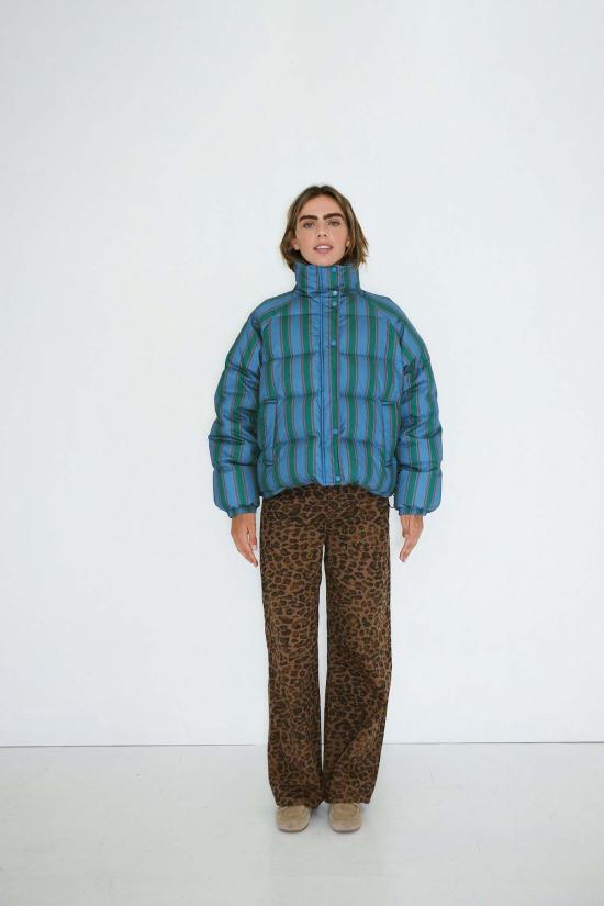  The Tiny Big Sister 데님 팬츠 타이니 빅 시스터 베르타 롱 진 애니멀 프린트