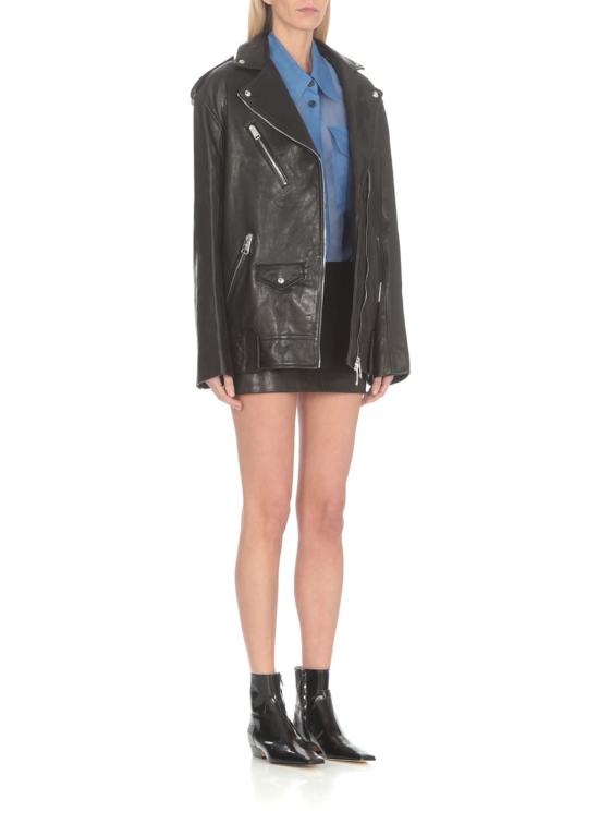  케이트 스커트 카이트 제트 가죽  블랙 - KHAITE