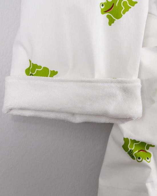  Lounge Act 라운지 웨어 라운지 액트 플러시 코튼 로브, 초록 개구리 프린트 - OTHER BRANDS