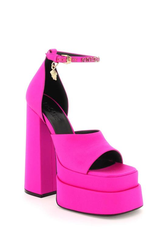  베르사체 샌들 메두사 에비타스 더블 플랫폼  바이올렛 - VERSACE