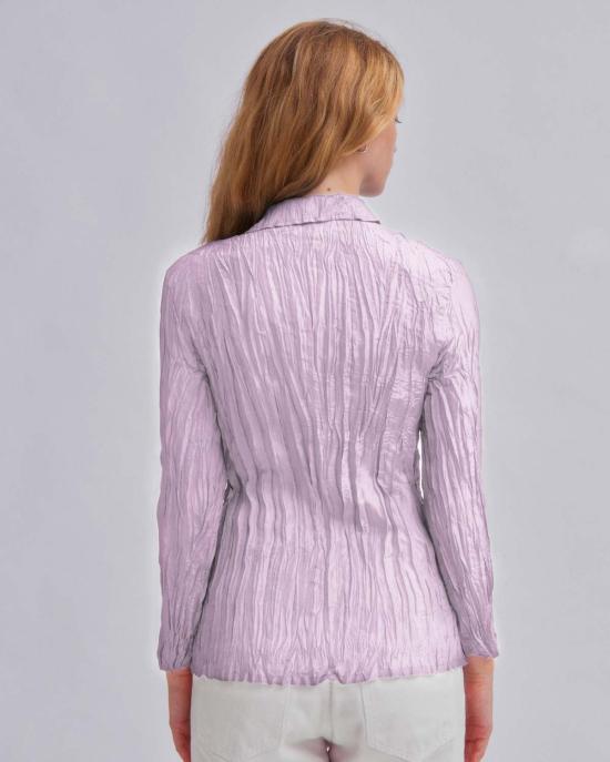  사야카 다비스 뉴욕 셔츠 사야카 데이비스 뉴욕 핸드 플리츠 셔츠 아이스 핑크 - SAYAKA DAVIS NEW YORK