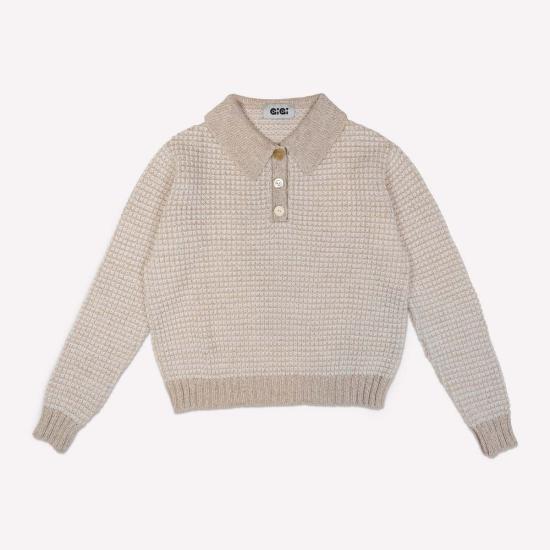  지지 니트웨어 스웨터 기가니트웨어 미스매치 폴로 - GIGI KNITWEAR