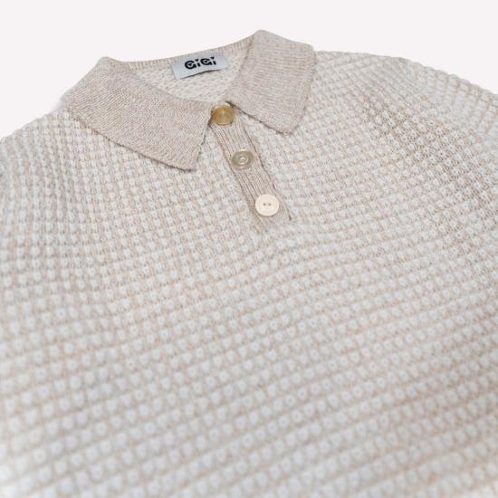  지지 니트웨어 스웨터 기가니트웨어 미스매치 폴로 - GIGI KNITWEAR