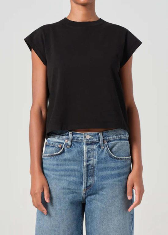  에이골디 반팔 티셔츠 아골드 브라이스 캡 슬리브 티셔츠 - AGOLDE