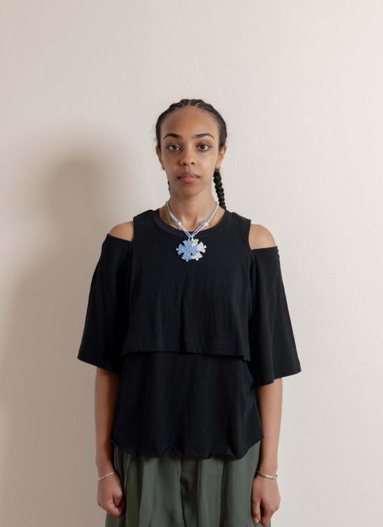  언더커버 반팔 티셔츠 오픈 숄더 - UNDERCOVER