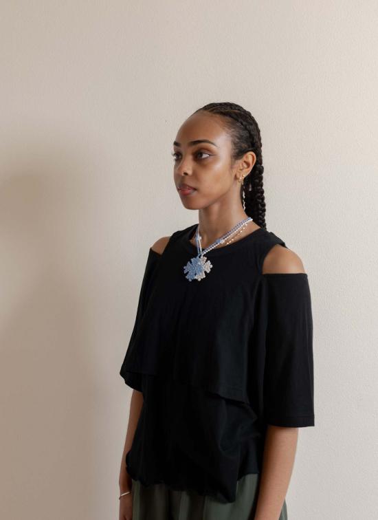  언더커버 반팔 티셔츠 오픈 숄더 - UNDERCOVER