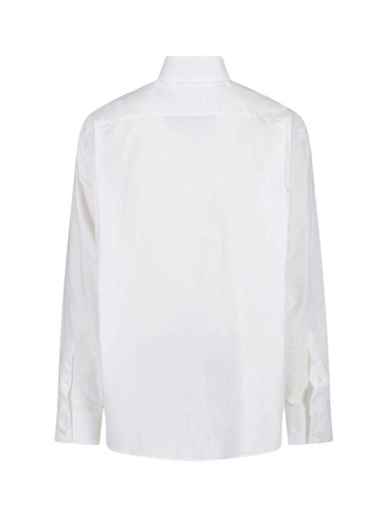  발렌시아가 긴팔 셔츠 오버사이즈 로고 셔츠 - BALENCIAGA