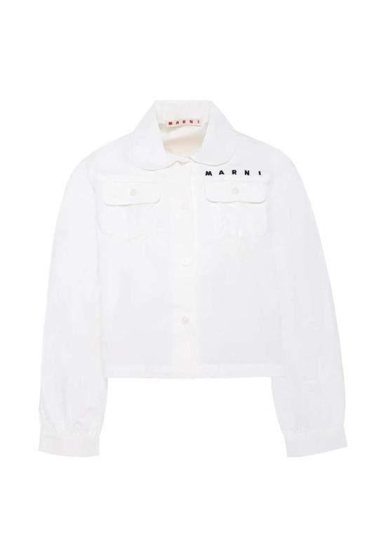  [키즈] 마르니 트레이닝 상의 아동용 로고 화이트 셔츠