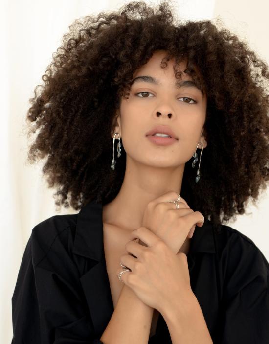  클레드 이어링 크리스탈 드롭 - CLED