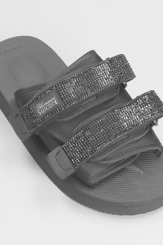  블루마린 샌들 X 스이코케 모토 캡  블랙 - BLUMARINE