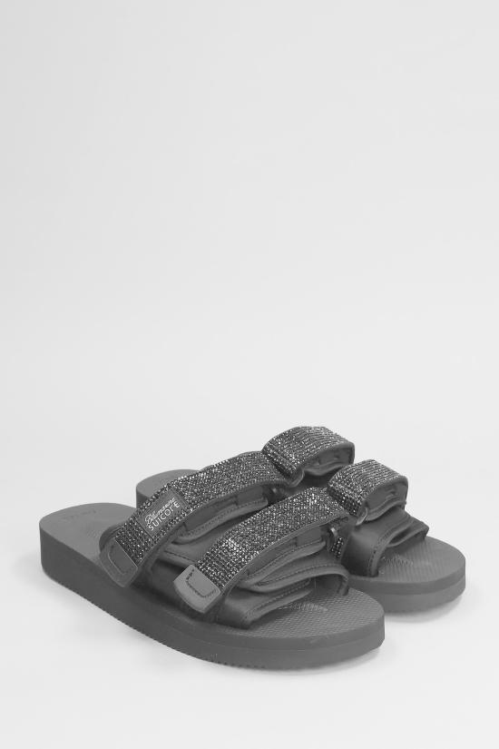  블루마린 샌들 X 스이코케 모토 캡  블랙 - BLUMARINE