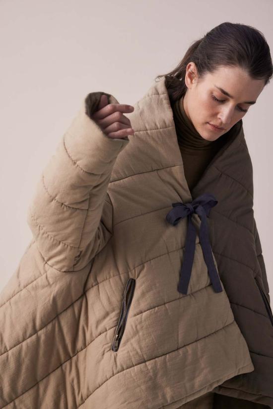  아멘테 봄버 자켓 블랭킷 퀼트 재킷 - AMENTE