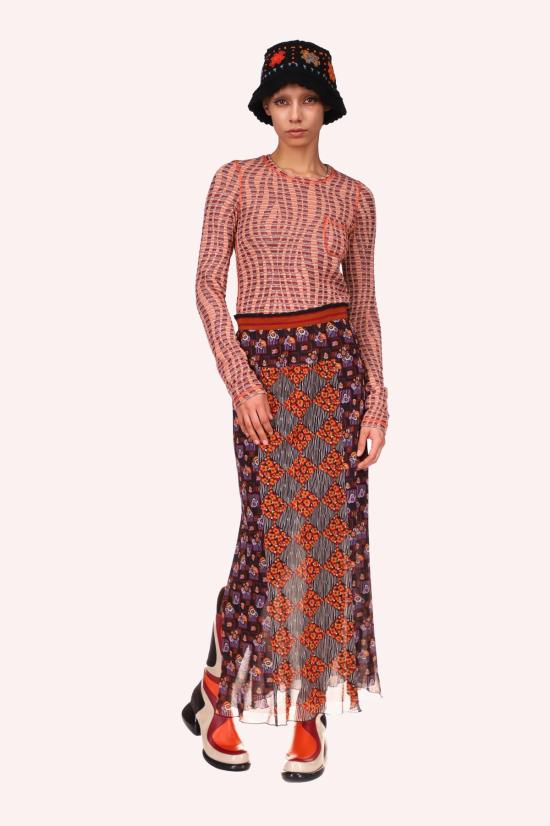  안나 수이 긴팔 티셔츠 긴팔 뉴웨이브 탑 - ANNA SUI