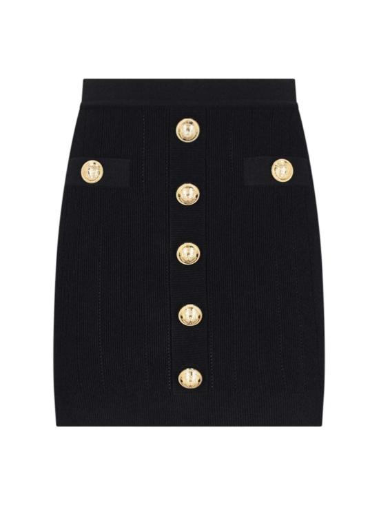  발망 숏 스커트 니트 미니 스커트 오파 느와르