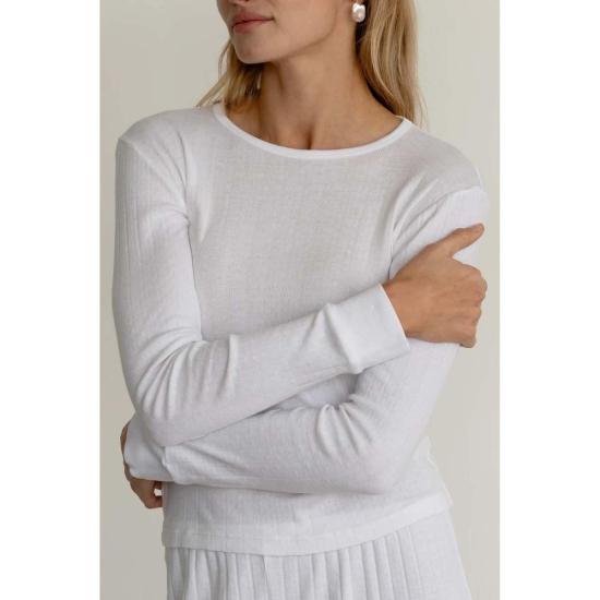  도니 긴팔 티셔츠 . 포인텔 롱슬리브 탑 - DONNI.