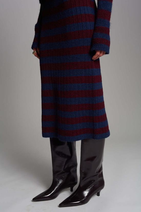  일레븐 식스 롱 스커트 피아 스트라이프 튜브 스커트 - ELEVEN SIX