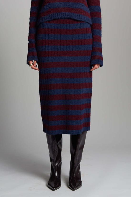  ELEVEN SIX 롱 스커트 일레븐 식스 피아 스트라이프 튜브 스커트