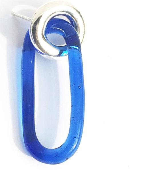  제인 다렌스부르그 이어링 제인 다렌스버그 스몰 서클 오벌 스터드 코발트 - JANE DARENSBOURG