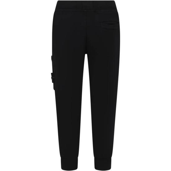  [키즈] 스톤 아일랜드 트레이닝/조거 팬츠 키즈 아이코닉 로고  블랙 - STONE ISLAND