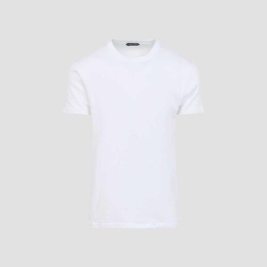  톰포드 반팔 티셔츠 톰 포드 옵티컬 화이트 코튼 티셔츠 옵티컬 화이트 - TOMFORD