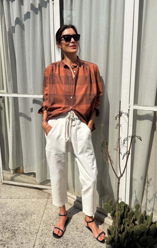  투 블라우스 플래드 시에나 카디  사전 판매 - TWO