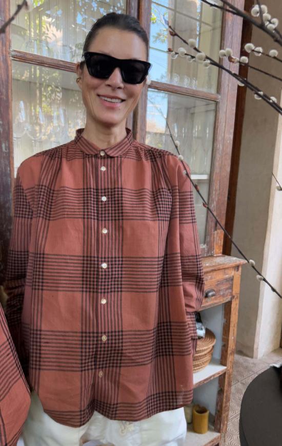  투 블라우스 플래드 시에나 카디  사전 판매 - TWO