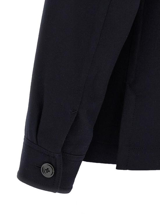  톰포드 자켓 톰 포드 더블 스플리터블 라이트 울 오버셔츠 블루 - TOMFORD