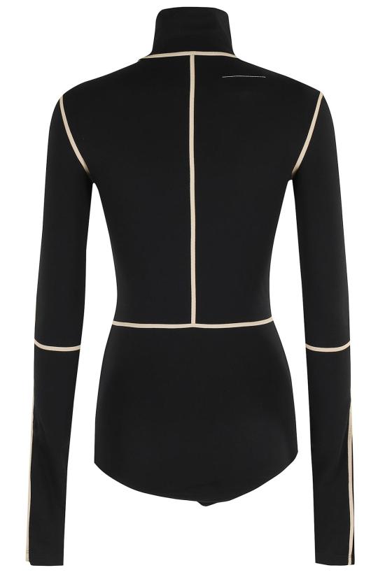  MM6 메종마르지엘라 바디수트 티셔츠 Mm6 메종 마르지엘라 바디수트 블랙 - MM6 MAISON MARGIELA