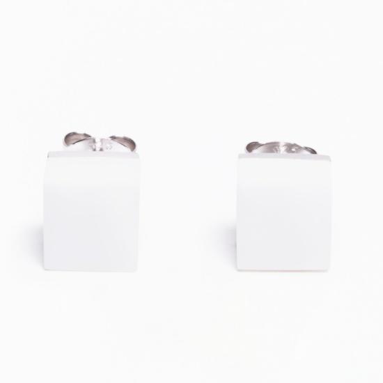  밍유왕 이어링 밍위왕 큐빅 귀걸이 화이트 아게이트 - MING YU WANG